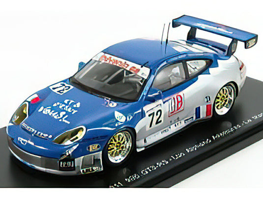 PORSCHEポルシェ 911 996 GT3 RS N 72 24h LE MANS 2002 L.ALPHAND - C.LAVIELLE - O.THEVEN - BLUE WHITE  /SPARK  1/43 ミニカー