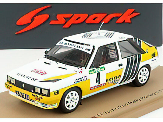 RENAULTルノー R11 TURBO N 4 2nd RALLY PORUGAL 1987 J.RAGNOTTI - P.THIMONIER - WHITE YELLOW BLACK  /SPARK  1/43 ミニカー
