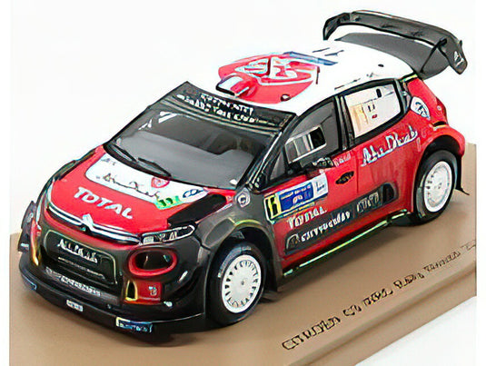 CITROEN - C3 WRC TEAM CITROEN TOTAL ABU DHABI WRT N 11 RALLY MEXICO 2018 S.LOEB - D.ELENA - RED BLACK WHITE  /SPARK  1/43 ミニカー