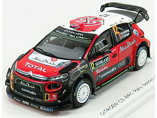 CITROEN - C3 WRC TEAM CITROEN TOTAL ABU DHABI WRT N 12 RALLY SUEDE 2018 M.OSTBERG - T.ERKSEN - RED BLACK WHITE  /SPARK  1/43 ミニカー