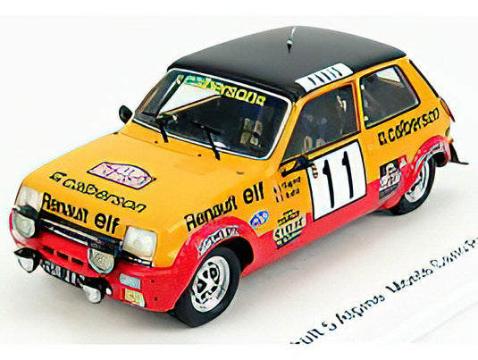 RENAULTルノー R5 ALPINE N 11 RALLY MONTECARLO 1979 J.RAGNOTTI - J.M.ANDRIE - YELLOW RED BLACK  /SPARK  1/43 ミニカー