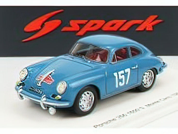 PORSCHEポルシェ 356B 1600S N 157 RALLY MONTECARLO 1960 A.GACON - R.GANNOT - BLUE /Sparkスパーク 1/43 ミニカー