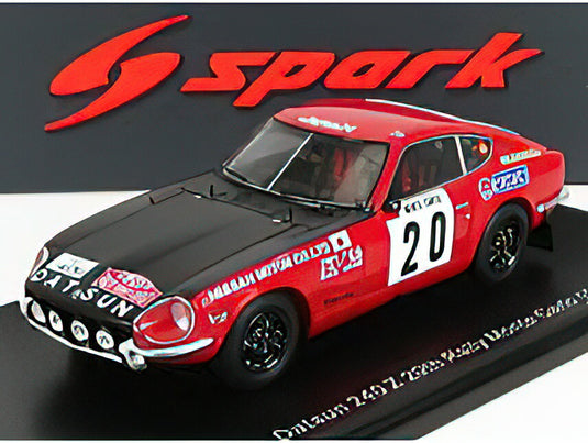 DATSUN - 240Z N 20 RALLY MONTECARLO 1972 T.FALL - M.WOOD - RED BLACK  /SPARK  1/43 ミニカー