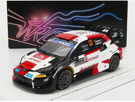 TOYOTA - YARIS GR HYBRID RALLY1 TEAM TOYOTA GAZOO RACING WRT N 33 4th RALLY MONTECARLO 2023 E.EVANS - S.MARTIN - WHITE RED BLACK /Spark 1/43 ミニカー