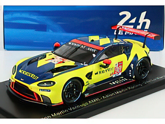 ASTON MARTINアルファロメオ VANTAGE AMR 4.5L V8 TURBO TEAM ASTON MARTIN RACING N 98 24h LE MANS 2021 P.DALLA LANA - N.THIIM - M.GOMES - YELLOW BLUE  /SPARK  1/43 ミニカー