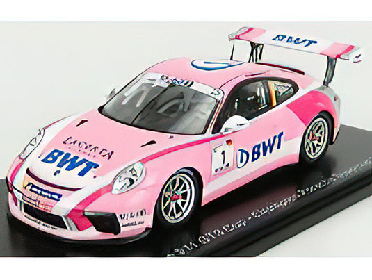 PORSCHEポルシェ 911 991 GT3 CUP N 1 CHAMPION PORSCHE SUPERCUP 2018 M.AMMERMULLER - PINK WHITE RED  /SPARK  1/43 ミニカー