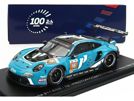 PORSCHE - 911 991-2 RSR-19 4.2L TEAM PROTON COMPETITION N 16 24h LE MANS 2023 R.HARDWICK - J.HEYLEN - Z.ROBICHON - LIGHT BLUE /スパーク 1/43 ミニカー