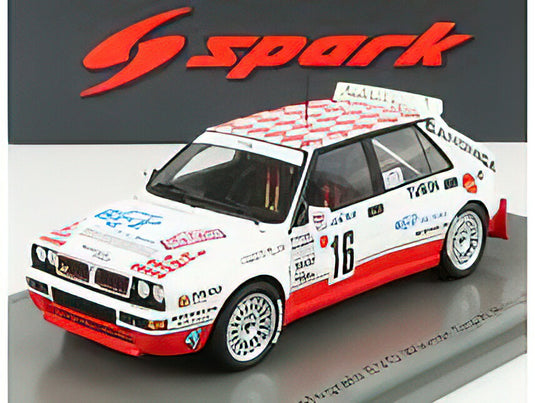 LANCIA - DELTA HF INTEGRALE EVO CANONICA N 16 WINNER GROUP N RALLY MONTECARLO 1993 C.SPILIOTIS - H.THIBAUD - WHITE RED  /SPARK  1/43 ミニカー