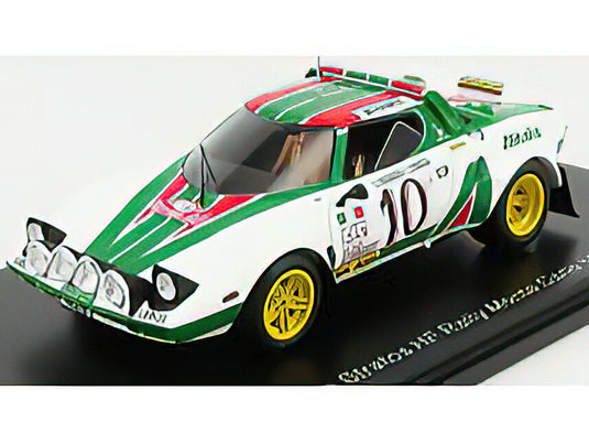 LANCIA STRATOSランチアストラトス HF ALITALIA N 10 WINNER RALLY MONTECARLO 1976  S.MUNARI - S.MAIGA - WHITE GREEN RED /SPARK 1/43 ミニカー