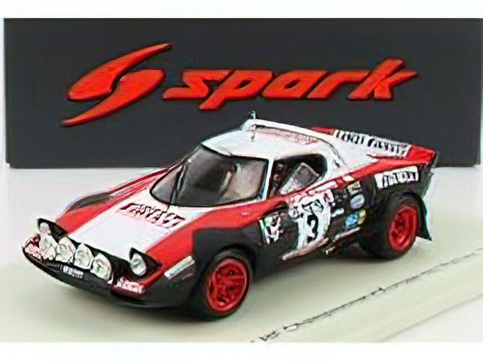 LANCIA - STRATOS HF N 3 EUROPEAN RALLY CHAMPIONSHIP 1978 T.CARELLO - M.PERISSINOT - WHITE RED BLACK /Sparkスパーク 1/43 ミニカー