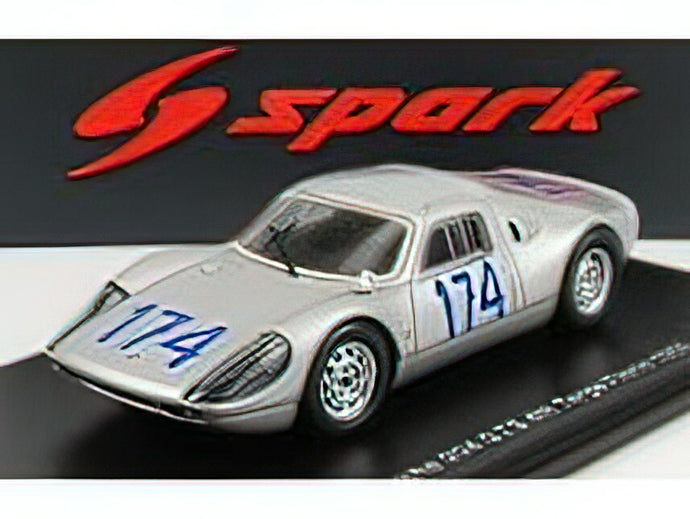 PORSCHEポルシェ 904 GTS N 174 4th TARGA FLORIO 1965 J.BONNIER - G.HILL - SILVER /Sparkスパーク 1/43 ミニカー