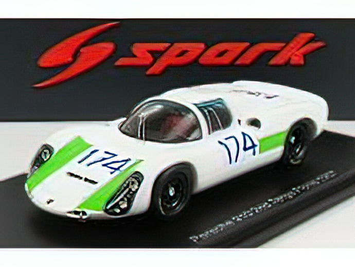 PORSCHEポルシェ 910 N 174 2nd TARGA FLORIO 1967 L.CELLA - G.BISCALDI - WHITE GREEN /Sparkスパーク 1/43 ミニカー