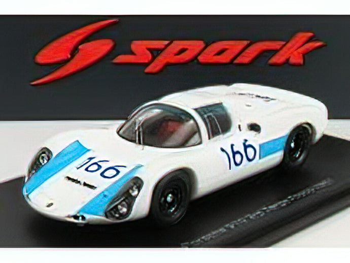 PORSCHEポルシェ 910 N 166 3rd TARGA FLORIO 1967 V.ELFORD - J.NEERPASCH - WHITE LIGHT BLUE /Sparkスパーク 1/43 ミニカー