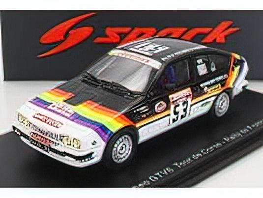 ALFA ROMEOアルファロメオ GTV6 N 53 RALLY TOUR DE CORSE 1982 Y.LOUBET - R.ALEMANY TOUTAFOND - BLACK WHITE /Sparkスパーク 1/43 ミニカー