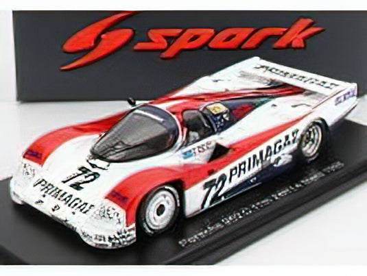 PORSCHEポルシェ962C 2.8L TEAM PRIMAGAZ COMPETITION N 72 24h LE MANS 1988 P.YVER - J.LASSIG - D.WOOD - WHITE RED /SPARK 1/43 ミニカー