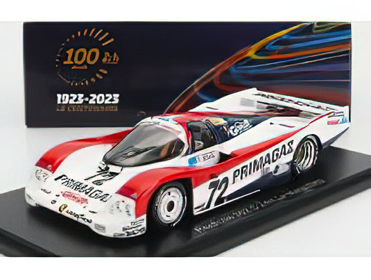 PORSCHEポルシェ 962C 3.0L TURBO TEAM PRIMAGAZ COMPETITION N 72 24h LE MANS 1989 J.LASSIG - P.YVER - P.BELMONDO - WHITE RED /Sparkスパーク 1/43 ミニカー