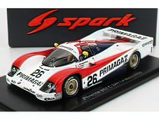 PORSCHEポルシェ 962C 3.0L TURBO TEAM BERMAIER RACING N 26 24h LE MANS 1990 M.DUEZ - H.GROHS - J.OPPERMANN - WHITE RED /Sparkスパーク 1/43ミニカー