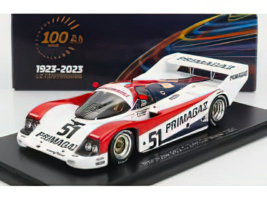 PORSCHEポルシェ 962C 3.2L TURBO TEAM SALAMIN PRIMAGAZ N 24h LE MANS 1991 J.LASSIG - P.YVER - O.ALTENBACH - WHITE RED /Sparkスパーク 1/43 ミニカー