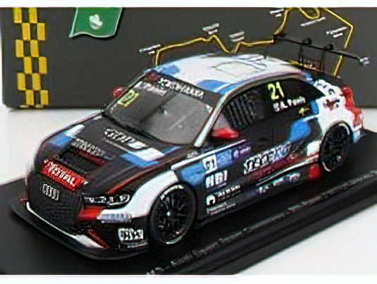 AUDI - A3 RS3 LMS TEAM AUDI SPORT N 21 9th RACE 2 WTCR MACAU GUIA 2018 A.PANIS - BLACK RED WHITE BLUE /SPARK 1/43 ミニカー