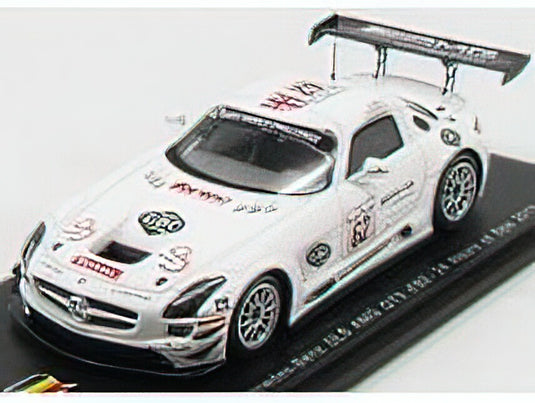 MERCEDES BENZメルセデスベンツ - SLS AMG GT3 TEAM FORTEC MOTORSPORT N 62 24h SPA 2013 O.WEBB - K.WENDLINGER - A.BRUNDLE - WHITE /Sparkスパーク 1/43 ミニカー