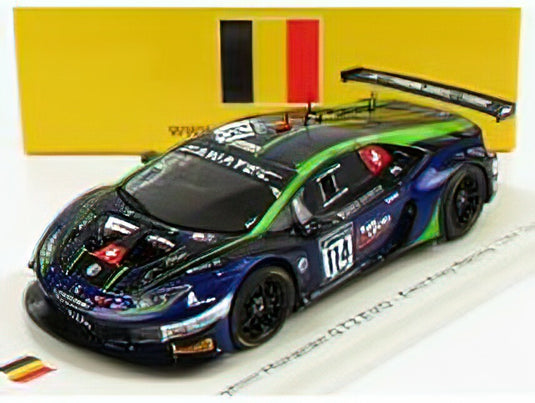 LAMBORGHINIランボルギーニ - HURACAN GT3 EVO TEAM EMIL FREY RACING N 114 24h SPA  2021 K.LAPPALAINEN - J.AITKEN - A.ROUGIER - BLUE GREEN /Sparkスパーク 1/43 ミニカー