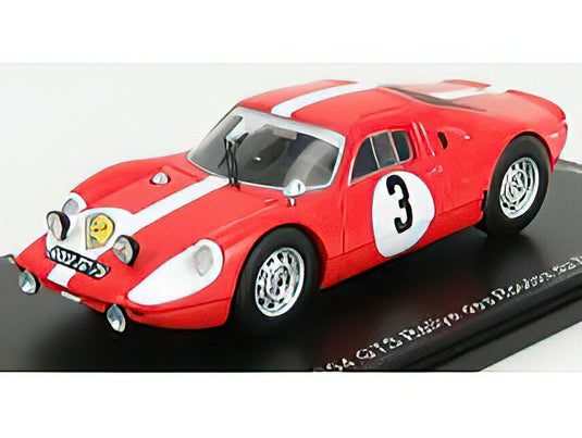 PORSCHEポルシェ 904 GTS N 3 RALLY DES ROUTES DU NORD 1966 F.DUMOUSSEAU - M.ROQUES - RED WHITE  /SPARK  1/43 ミニカー