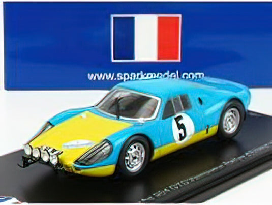 PORSCHEポルシェ 904 GTS N 5 WINNER RALLY D'ELBEUF 1967 P.FARJON - LIGHT BLUE  YELLOW /Sparkスパーク 1/43 ミニカー