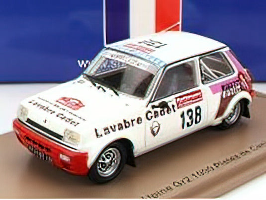 RENAULT - R5 ALPINE TURBO Gr.2 N 138 RALLY 1000 PISTES DE CANJUERS 1983 D.AURIOL - J.Y.TISSIOT - WHITE RED /SPARK 1/43 ミニカー