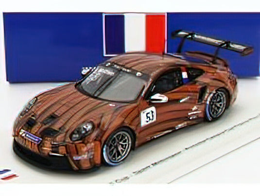 PORSCHEポルシェ911 991 GT3 CUP N 53 PORSCHE CARRERA CUP FRANCE PAUL RICARD 2021 ARTHUR MATHIEU - BROWN /SPARK 1/43 ミニカー