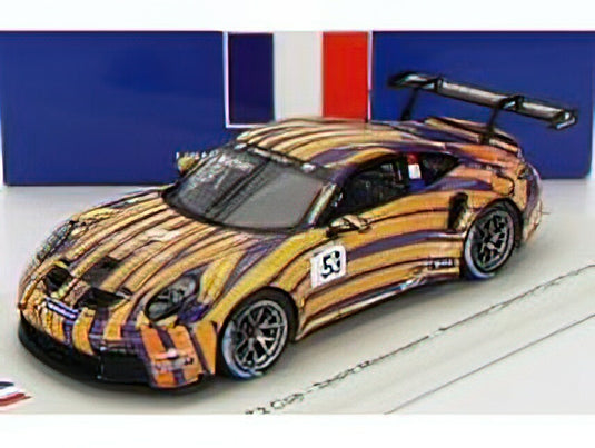 PORSCHEポルシェ911 991 GT3 CUP N 53 PORSCHE CARRERA CUP FRANCE SPA 2021 ARTHUR MATHIEU - ORANGE PURPLE /SPARK 1/43 ミニカー
