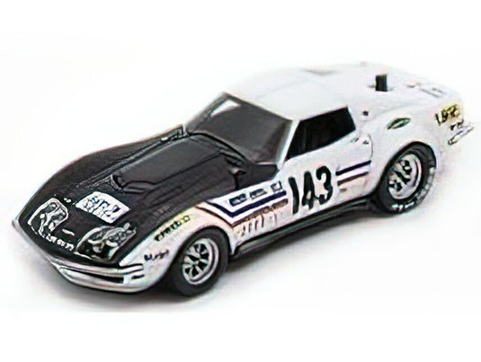 【予約】8月以降発売予定CHEVROLET - CORVETTE C3 N 143 2nd TOUR DE FRANCE AUTOMOBILE 1969 H.GREDER - A.VIGNERON - WHITE BLACK /SPARK 1/43 ミニカー