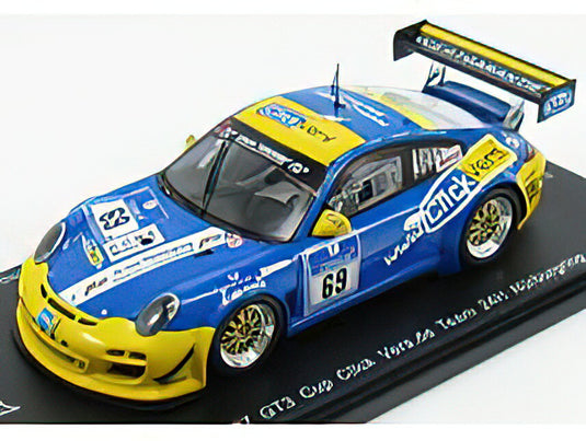 PORSCHEポルシェ 911 997-2 GT3 CUP TEAM CLICK VERS.DE N 69 24h NURBURGRING 2015 W.DESTREE - K.JODEXNIS - E.SALEWSKY - R.CHRZANOWSKI - BLUETTE YELLOW  /SPARK  1/43 ミニカー