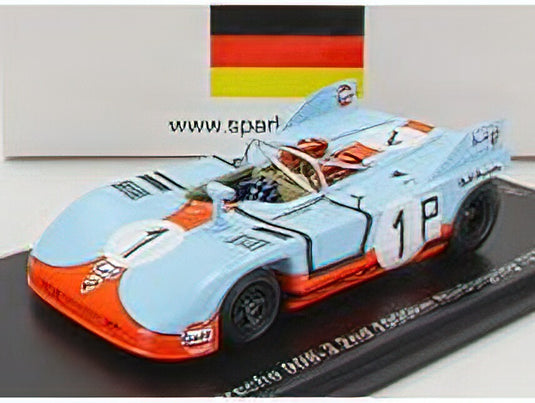 PORSCHEポルシェ 908/3 SPIDER TEAM GULF N 1 2nd 1000km NURBURGRING 1971 P.RODRIGUEZ - J.SIFFERT - LIGHT BLUE ORANGE /Sparkスパーク 1/43ミニカー