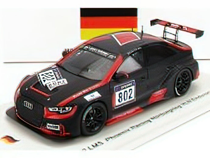 AUDI - RS3 LMS N 802 PHOENIX RACING NURBURGRING VL ENDURANCE 2016 R.FREY - C.HAASE - BLACK RED /SPARK 1/43 ミニカー