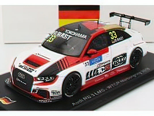 AUDI - A3 RS3 LMS N 33 WTCR NURBURGRING 2018 R.RAST - WHITE RED BLACK /SPARK 1/43 ミニカー