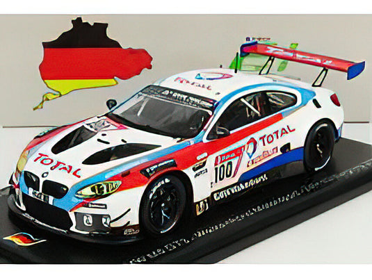 BMW 6-SERIES M6 GT3 TEAM WALKENHORST MOTORSPORT N 100 24h NURBURGRING 2020 H.WALKENHORST - A.ZIEGLER - F.VON BOHLEN - M.VON BOHLEN - WHITE RED BLUE  /SPARK  1/43 ミニカー