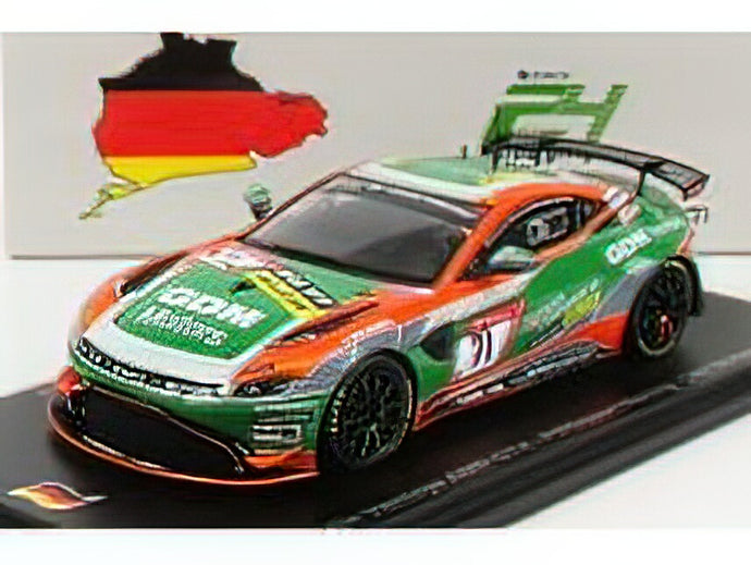 ASTON MARTINアストンマーチン - VANTAGE AMR GT4 TEAM PROSPORT RACING N 71 24h NURBURGRING 2021 G.DUMAREY - M.DUMAREY - A.WALKER - M.HESS - ORANGE BLACK GREEN /Sparkスパーク 1/43 ミニカー