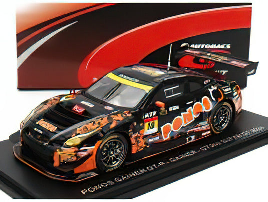 NISSAN - GT-R NISMO TEAM PONOS GAINER N 10 GT300 CLASS SUPER GT 2023 H.YASUDA - R.OKUSA - BLACK ORANGE /スパーク 1/43 ミニカー