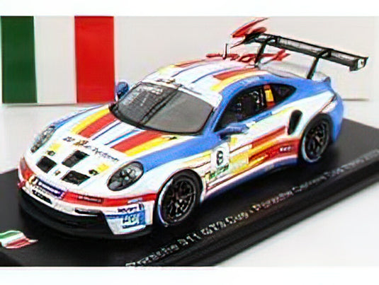 PORSCHEポルシェ911 991-2 GT3 CUP N 8 ITALIAN PORSCHE CARRERA CUP 2022 J.LORENZO - BLUE ORANGE YELLOW /SPARK 1/43 ミニカー