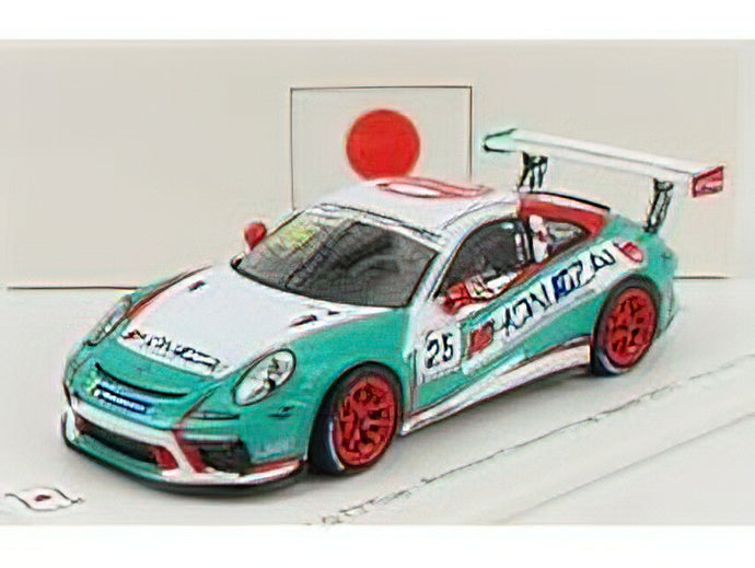 PORSCHEポルシェ 911 991 GT3 CUP N 25 PORSCHE CARRERA CUP JAPAN PRO-AM CHAMPION 2021 KIYOSHI UCHIYAMA - LIGHT BLUE WHITE /Sparkスパーク 1/43 ミニカー