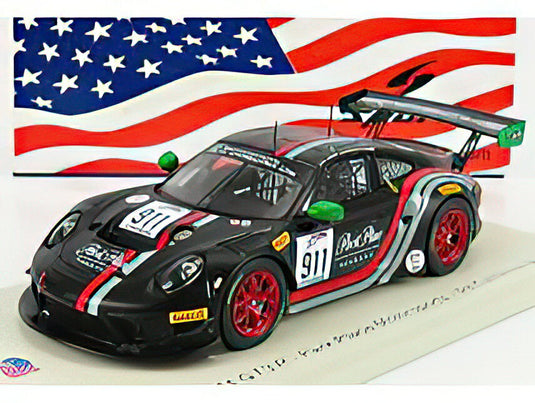 PORSCHEポルシェ 911 991 GT3 R TEAM PARK PLACE MOTORSPORTS N 911 3rd 8h CALIFORNIE 2019 M.JAMINET - S.MULLER - R.DUMAS - BLACK RED  /SPARK  1/43 ミニカー