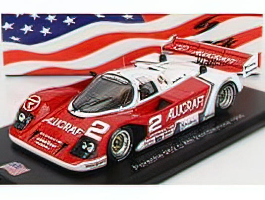 PORSCHEポルシェ962C N 2 4th 24h DAYTONA 1990 H.GROHS - H.J.STUCK - H.HAYWOOD - R.HERZOG - RED WHITE /SPARK 1/43 ミニカー