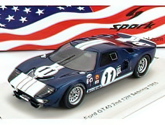 FORD USA - GT40 N 11 2nd 12h SEBRING 1965 K.MILES - B.McLAREN - BLUE WHITE /SPARK 1/43 ミニカー