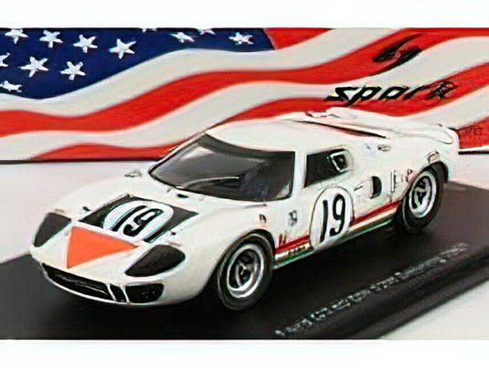 FORD USA - GT40 MKIV 7.0L V8 N 19 12h SEBRING 1967 N.VACCARELLA - U.MAGLIOLI - WHITE /Sparkスパーク 1/43 ミニカー