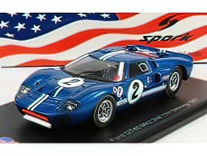 FORD USA - GT40 MKIV 7.0L V8 N 2 2nd 12h SEBRING 1967 A.FOYT - L.RUBY - BLUE /Sparkスパーク 1/43 ミニカー