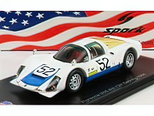 PORSCHEポルシェ 906 N 52 12h SEBRING 1966 H.HERRMANN - J.BUZZETTA - G.MITTER - WHITE LIGHT BLUE /Sparkスパーク 1/43 ミニカー