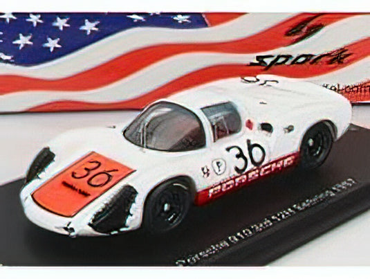 PORSCHEポルシェ910 N 36 3rd 12h SEBRING 1967 S.PATRICK - G.MITTER - WHITE ORANGE /SPARK 1/43 ミニカー