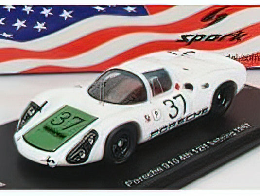 PORSCHEポルシェ910 N 37 4th 12h SEBRING 1967 J.SIFFERT - H.HERRMANN - WHITE GREEN /SPARK 1/43 ミニカー