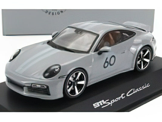 PORSCHEポルシェ 911 992 SPORT CLASSIC N 60 COUPE 2022 - LIGHT GREY /Sparkスパーク 1/43 ミニカー