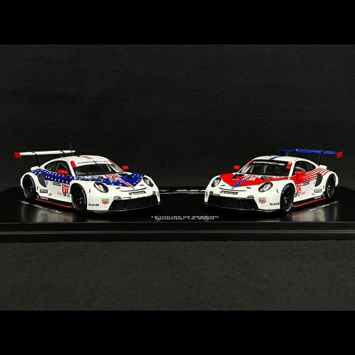 Porscheポルシェディーラーモデル 911 RSR nｰ911 & nｰ912 Type 991 Drivers Nick Tandy 300台限定/Spark 1/43 ミニカー